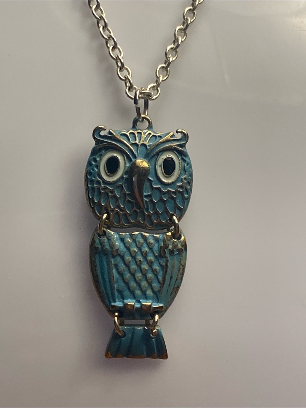 Owl 🦉 articulated Pendant vintage jewelry Necklace
